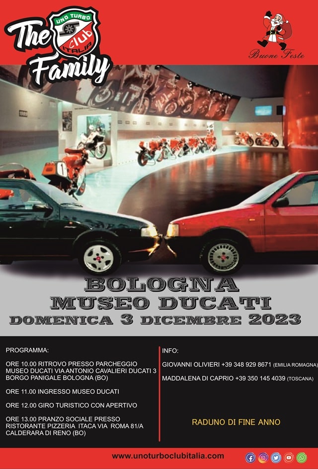 Raduno di fine anno 2023 Regioni Emilia Romagna e Toscana Uno Turbo Club Italia